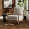 Nelson Wooly Textured Weave Occasional Armchair