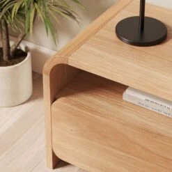 Bennett Extra Wide TV Unit For TVs Up To 70", Light Oak -Furniture Store 30929181 alt03