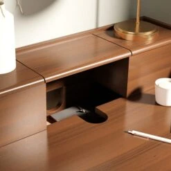 Knowle Compact Pull Out Oak Desk -Furniture Store 30929184 alt03