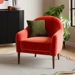 Kaspar Velvet Tub Chair -Furniture Store 30930123