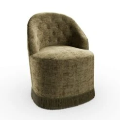 Elea Tassel Distressed Chenille Occasional Armchair -Furniture Store 30930363 alt05