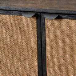 Fiji 4 Door Sideboard, Acacia Wood And Rattan -Furniture Store 30931601 alt02