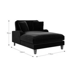 Beatrice Matte Velvet Snuggle Chaise -Furniture Store 30931620 alt09