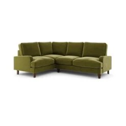Beatrice Velvet Olive Corner Sofa -Furniture Store 30931698 alt05