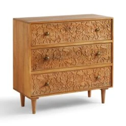 Jules Hand Carved 3 Drawer Chest -Furniture Store 30931913 alt05