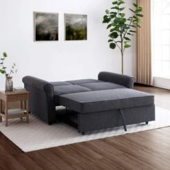 Kayden Fabric 2 Seater Scroll Arm Sofabed -Furniture Store 30933879 alt02