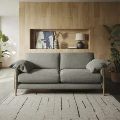 Hector Tonal Plush Chenille 4 Seater Sofa -Furniture Store 30934921