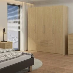 Harmony Foster 4 Door 3 Drawer Wardrobe -Furniture Store 30935440