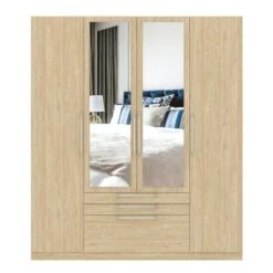 Harmony Foster 4 Door 3 Drawer Wardrobe -Furniture Store 30935441 alt01