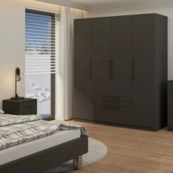 Harmony Foster 4 Door 3 Drawer Wardrobe -Furniture Store 30935464