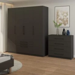 Harmony Foster 4 Door 3 Drawer Wardrobe -Furniture Store 30935464 alt01