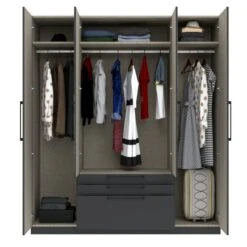 Harmony Foster 4 Door 3 Drawer Wardrobe -Furniture Store 30935465 alt05