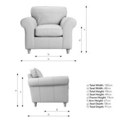 Flori Classic Leather Armchair -Furniture Store 30937861 alt09