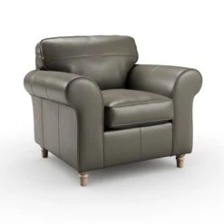 Flori Classic Leather Armchair -Furniture Store 30937973 alt05