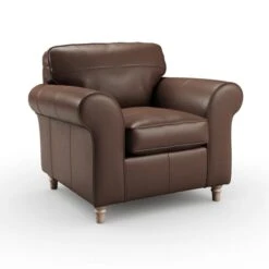 Flori Classic Leather Armchair -Furniture Store 30938009 alt05