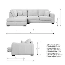 Carson Classic Leather Large Corner Chaise Sofa -Furniture Store 30938091 alt09