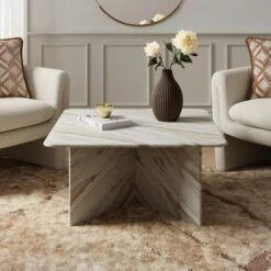 Lana Marble Square Coffee Table -Furniture Store 30938184