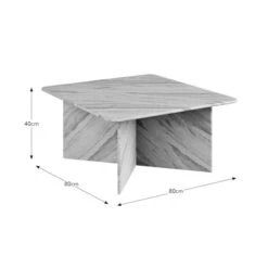 Lana Marble Square Coffee Table -Furniture Store 30938184 alt09