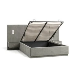 Oversized Ottoman Hotel Bed Frame, Velvet -Furniture Store 30948460 alt06