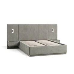 Oversized Ottoman Hotel Bed Frame, Velvet -Furniture Store 30948503 alt05