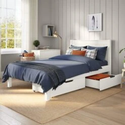 Stompa Classic Low End Bed With 2 Underbed Drawers -Furniture Store 30958015