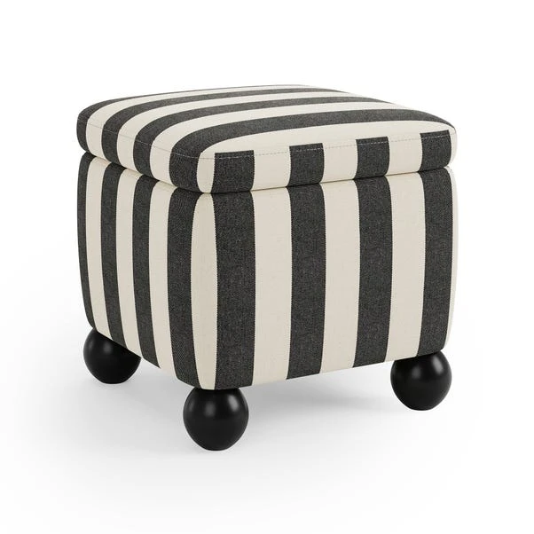 Nylah Woven Stripe Storage Footstool 6 Nylah Woven Stripe Storage Footstool - Image 6