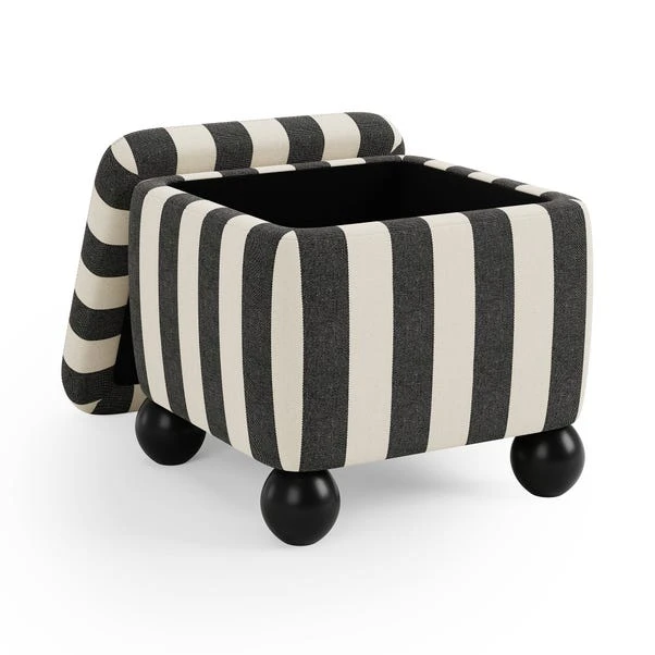 Nylah Woven Stripe Storage Footstool 7 Nylah Woven Stripe Storage Footstool - Image 7