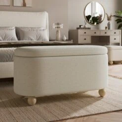 Nylah Boucle Fleck Storage Ottoman