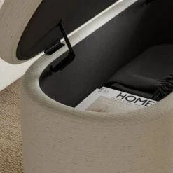 Nylah Boucle Fleck Storage Ottoman -Furniture Store 30958303 alt03