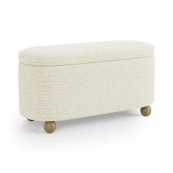 Nylah Boucle Fleck Storage Ottoman -Furniture Store 30958303 alt05