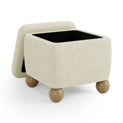Nylah Boucle Fleck Storage Footstool -Furniture Store 30958372 alt06