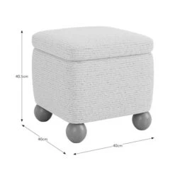 Nylah Boucle Fleck Storage Footstool -Furniture Store 30958372 alt09