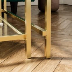 Sofia Glass Nest Of Square Coffee Tables -Furniture Store 30958630 alt03