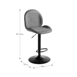 Jayde Adjustable Bar Stool, Faux Leather -Furniture Store 30958645 alt09