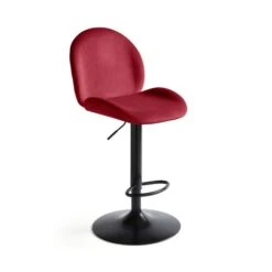 Jayde Adjustable Bar Stool, Velvet -Furniture Store 30958654 alt03