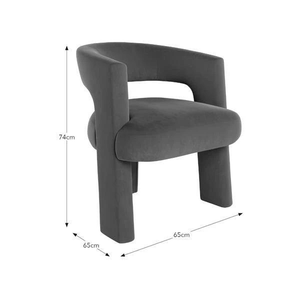 Remi Velvet Accent Chair 14 Remi Velvet Accent Chair - Image 14