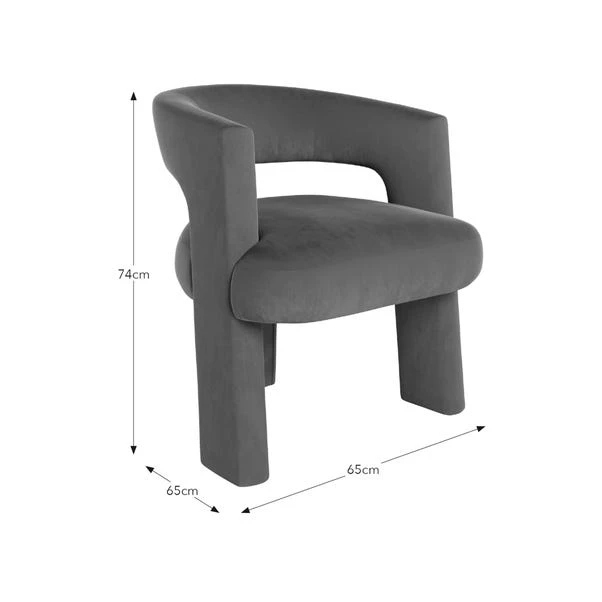 Remi Velvet Accent Chair 7 Remi Velvet Accent Chair - Image 7