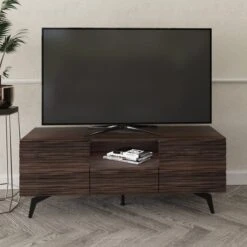 Ashcroft TV Stand For TVs Up To 48", Dark Walnut
