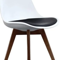 Fusion Living Soho White Plastic Dining Chair With Squared Legs -Furniture Store 30960291 alt06
