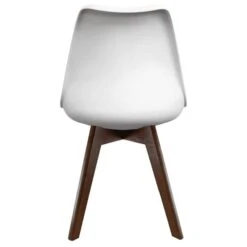 Fusion Living Soho White Plastic Dining Chair With Squared Legs -Furniture Store 30960292 alt02