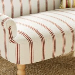 Petit Folkstone Stripe Terracotta 2 Seater Armchair -Furniture Store 30961293 alt03