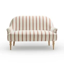 Petit Folkstone Stripe Terracotta 2 Seater Armchair -Furniture Store 30961293 alt06
