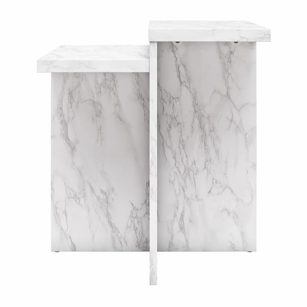 Brielle Side Table, Faux Marble 3 Brielle Side Table, Faux Marble - Image 3