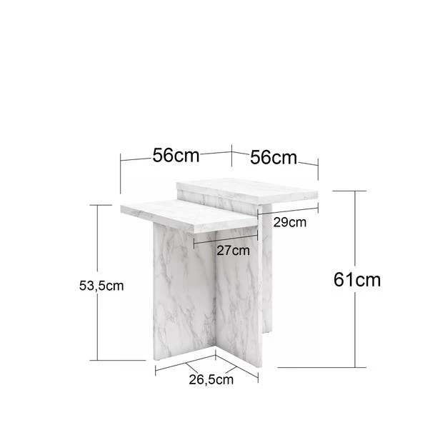 Brielle Side Table, Faux Marble 7 Brielle Side Table, Faux Marble - Image 7