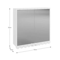 Scallop Mirror Wall Cabinet -Furniture Store 30963123 alt09