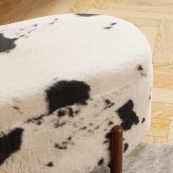 Marley Faux Cow Fur Storage Ottoman -Furniture Store 30964267 alt02