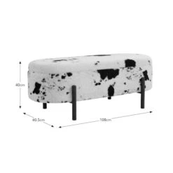 Marley Faux Cow Fur Storage Ottoman -Furniture Store 30964267 alt09