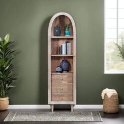 Indus Valley Atomic Single Door Glass Cabinet -Furniture Store 30965892