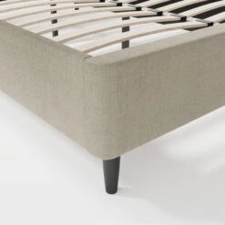 Mason Buttoned Woven Fabric Bed Frame -Furniture Store 30968568 alt07
