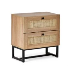 Return - Hollis 2 Drawer Bedside Table, Oak 7 Return - Hollis 2 Drawer Bedside Table, Oak -Furniture Store 30968717 alt02